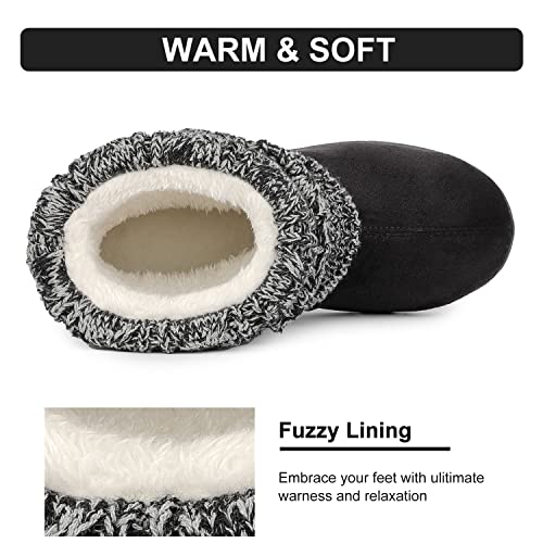 Women's Woolen Yarn Knit Bootie Slippers with Memory Foam