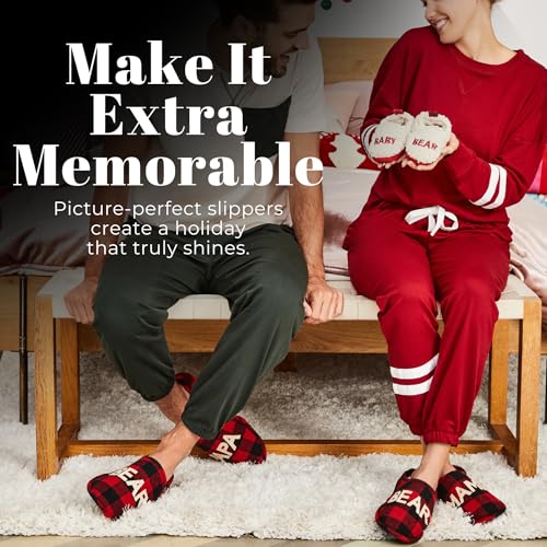 Papa Bear House Slipper, Buffalo Plaid