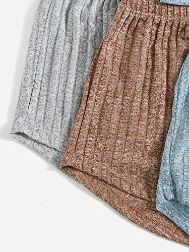 Women's Ribbed Shorts & Tank Loungewear Set - 3 Piece