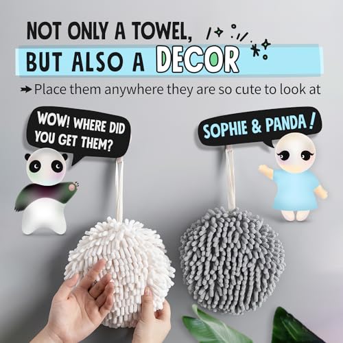 Fuzzy Ball Towels (Set of 2)