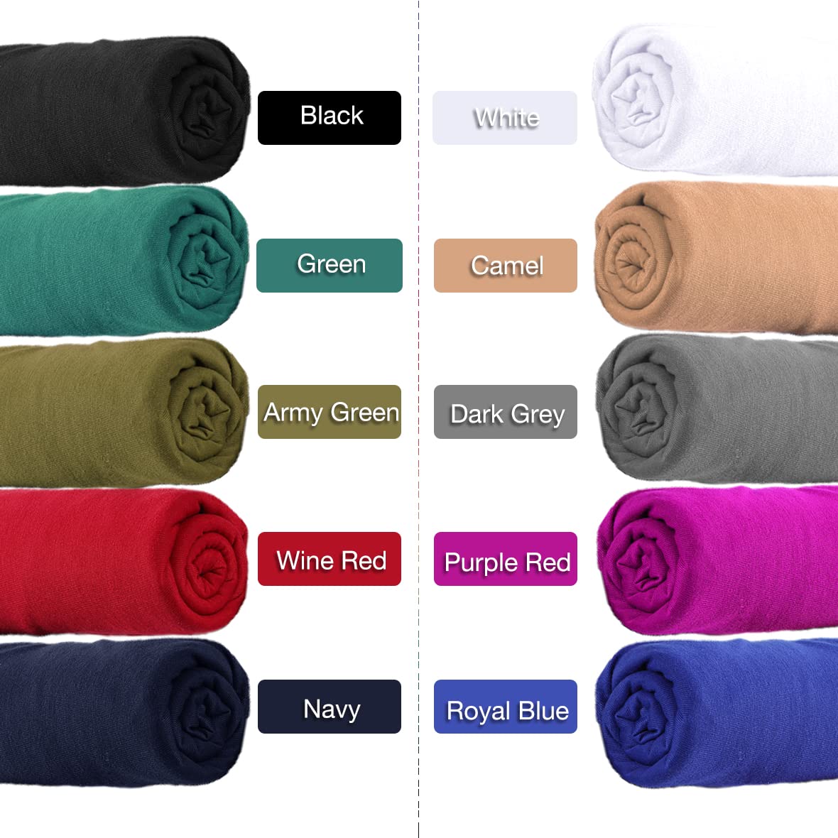 Stretch Knit Head Wrap - 4 Pack