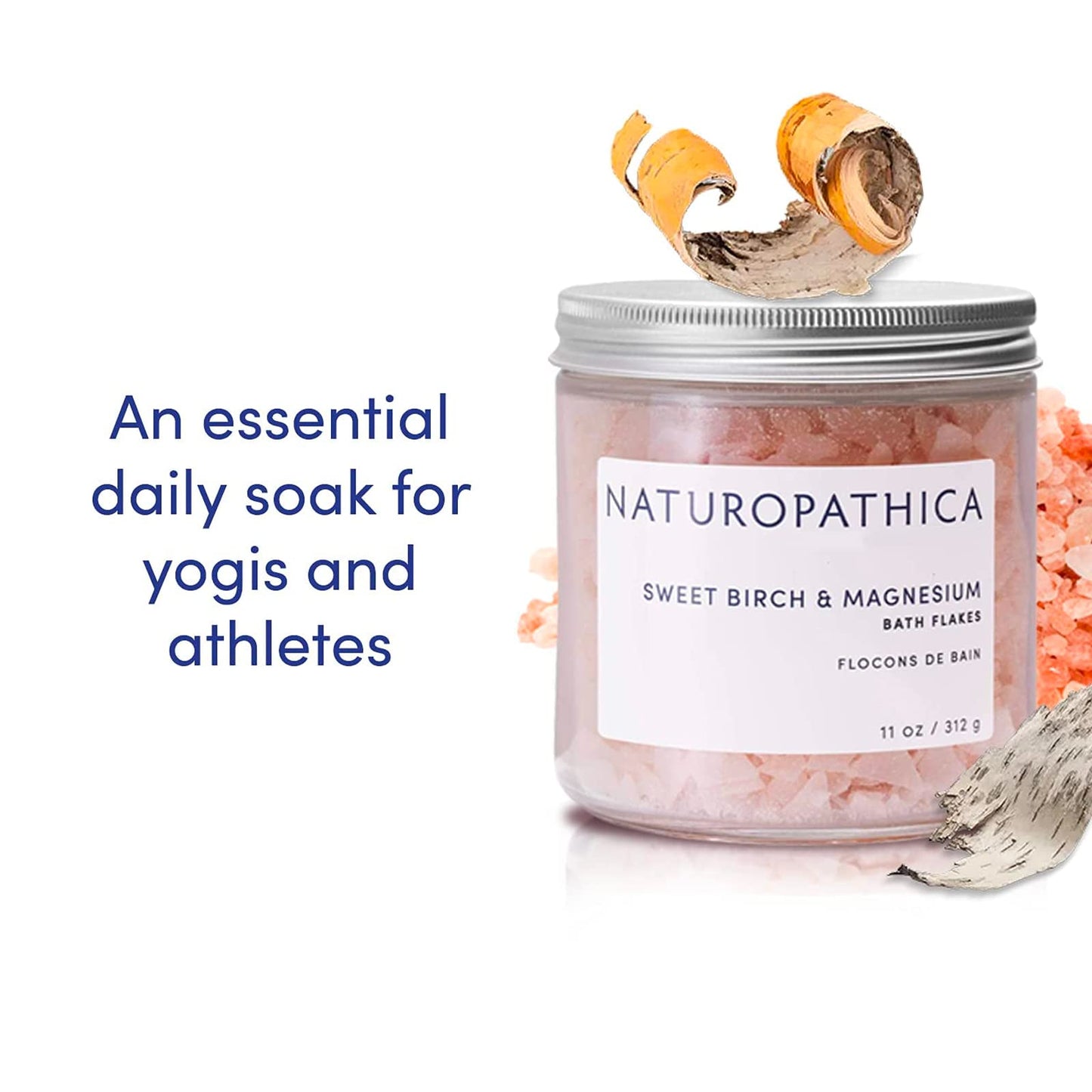 Sweet Birch and Magnesium Bath Flakes, 11oz