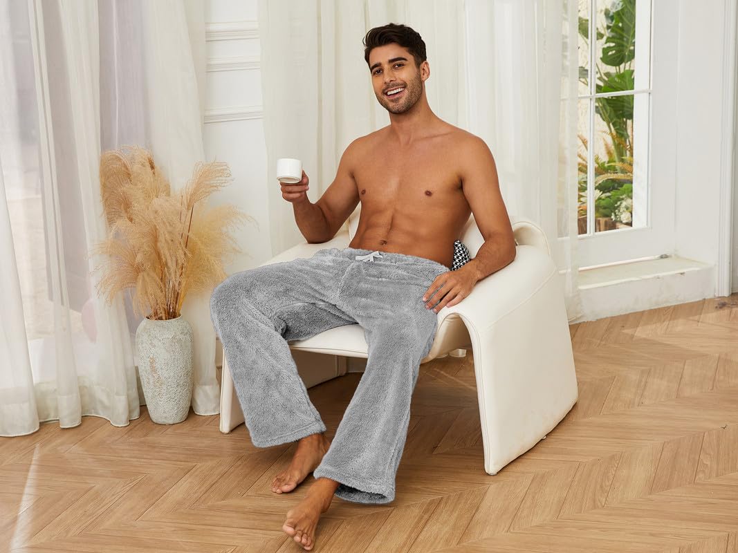 Men's 2-Piece Plush Pajama Pants Set
