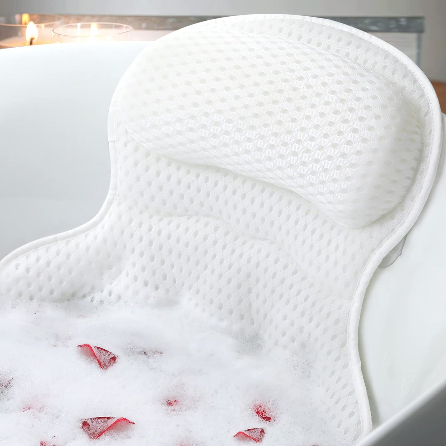 Luxury Bathtub Pillow for Neck and Back Support