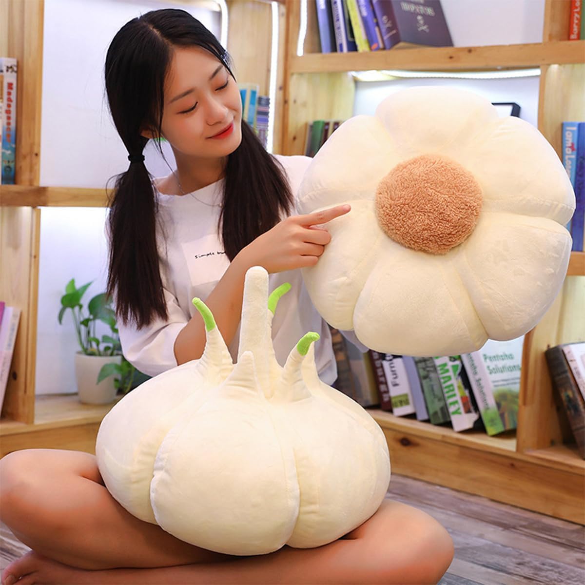 Garlic Head Plush Throw Pillow