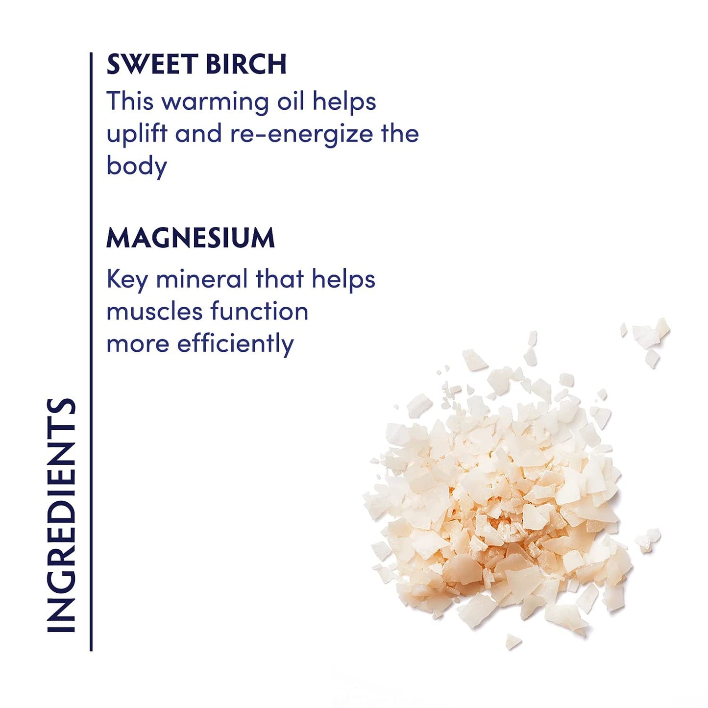 Sweet Birch and Magnesium Bath Flakes, 11oz