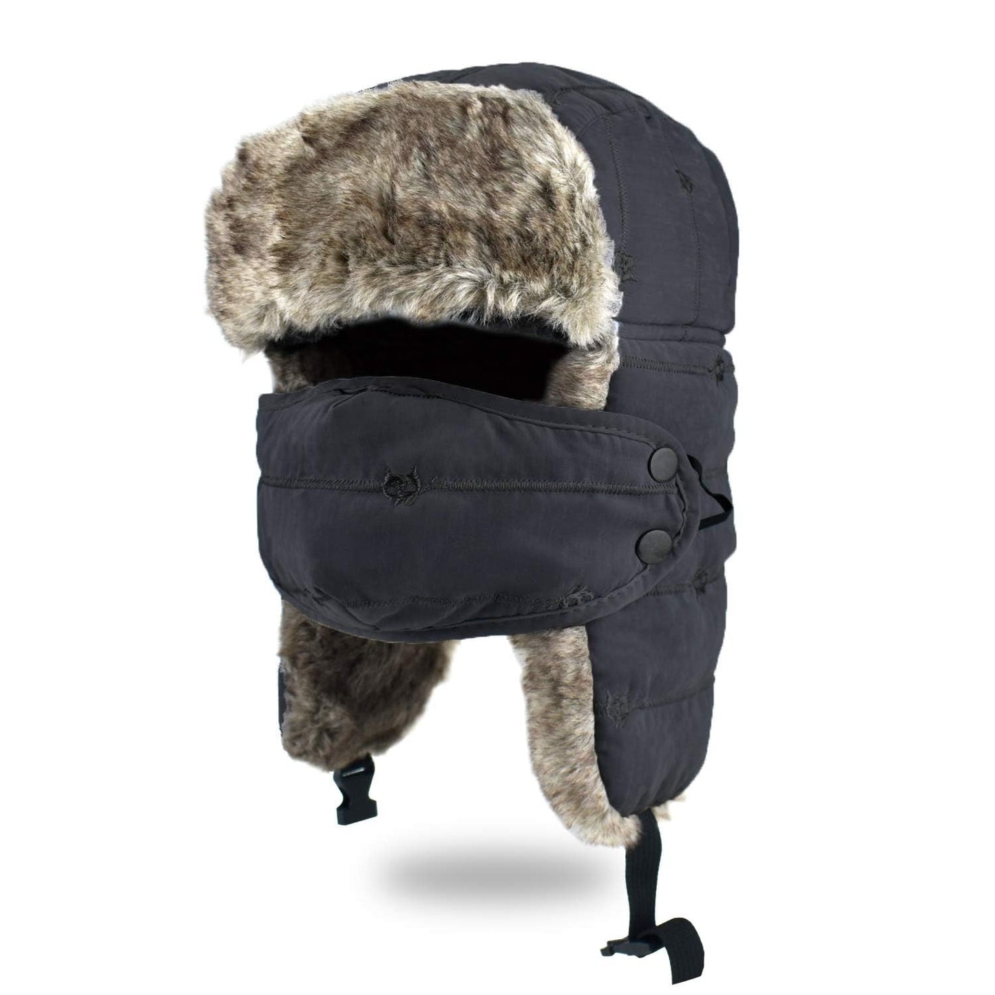 Unisex Ushanka-Style Winter Trapper Hat with Face Mask