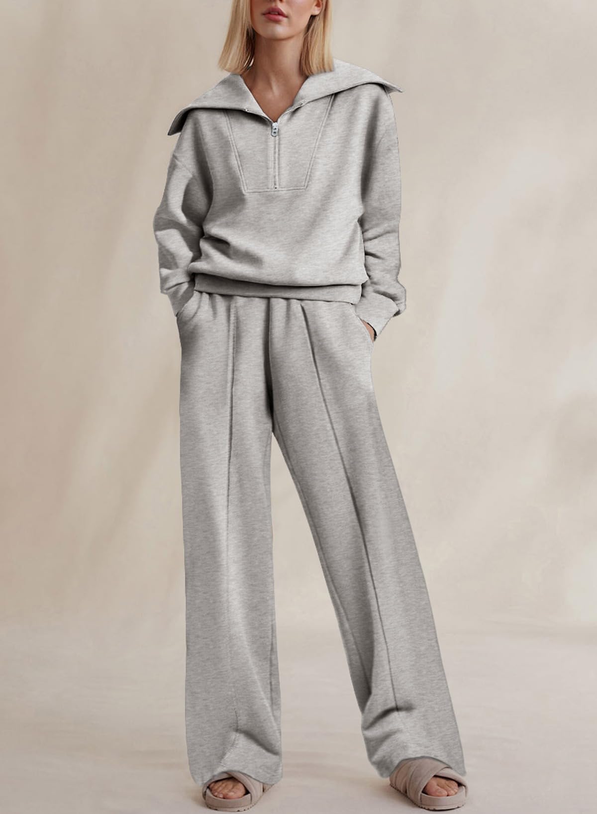 Women's 2-Piece Fleece Lounge Sweatsuit Set
