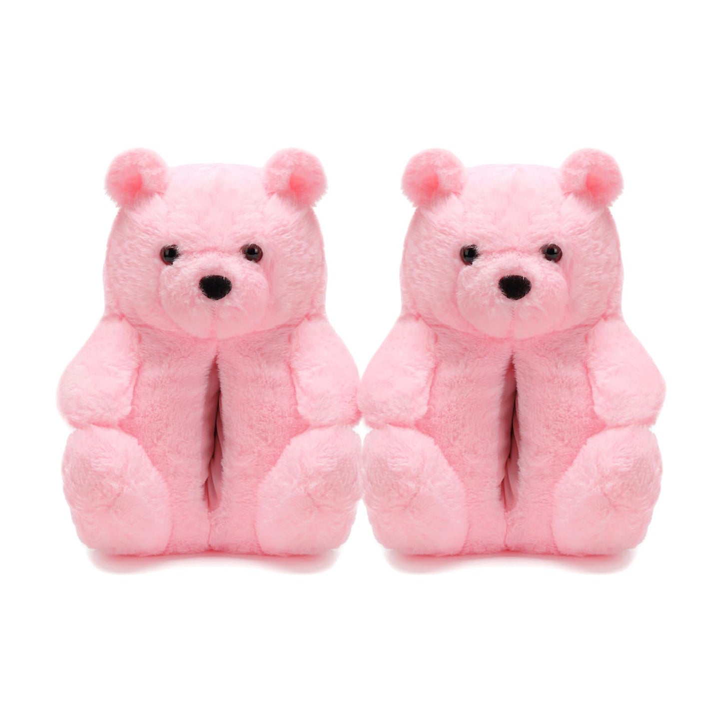 Fuzzy Teddy Bear House Slippers