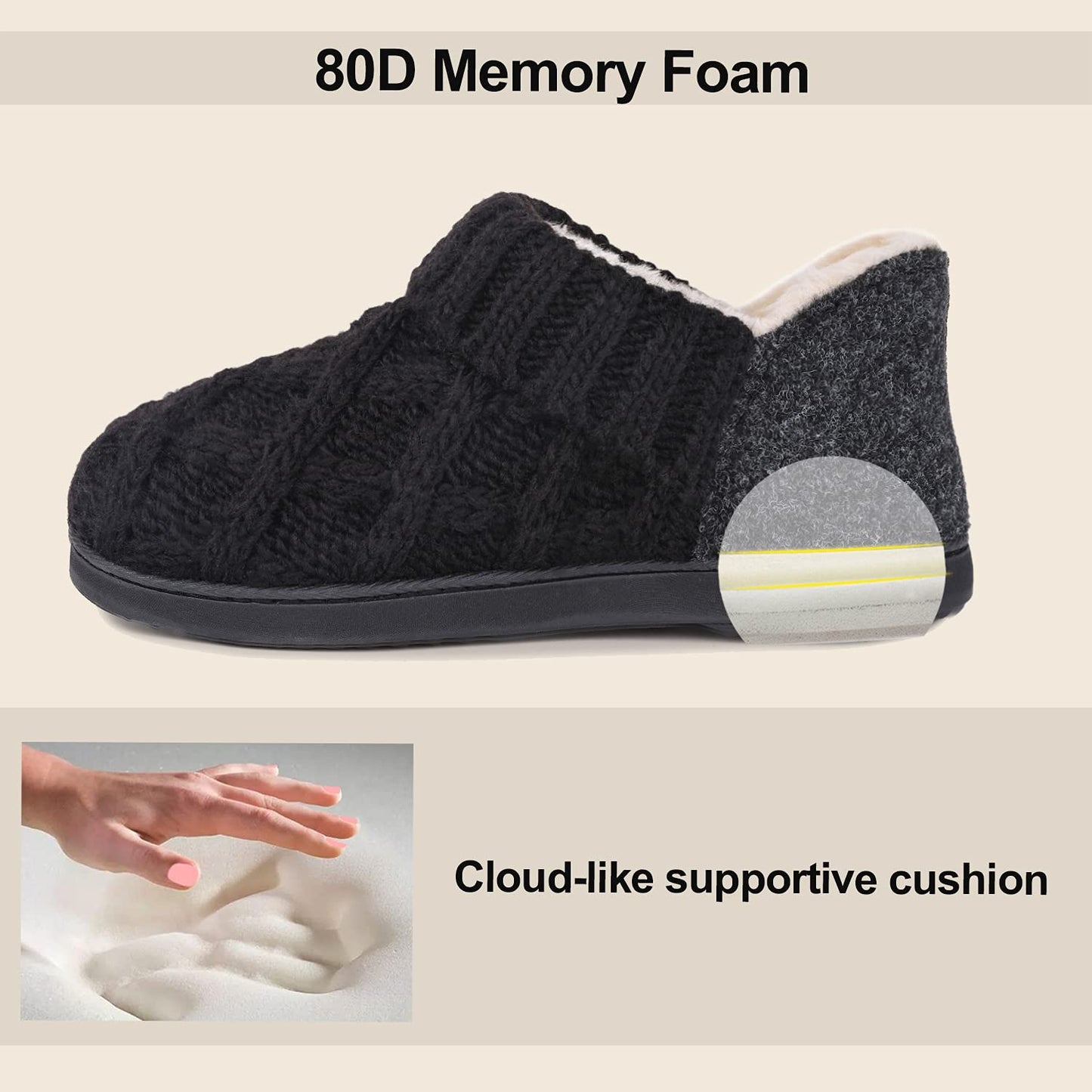 *LongBay Women’s Warm Bootie Slippers Winter Memory Foam House Shoes for Indoor Outdoor