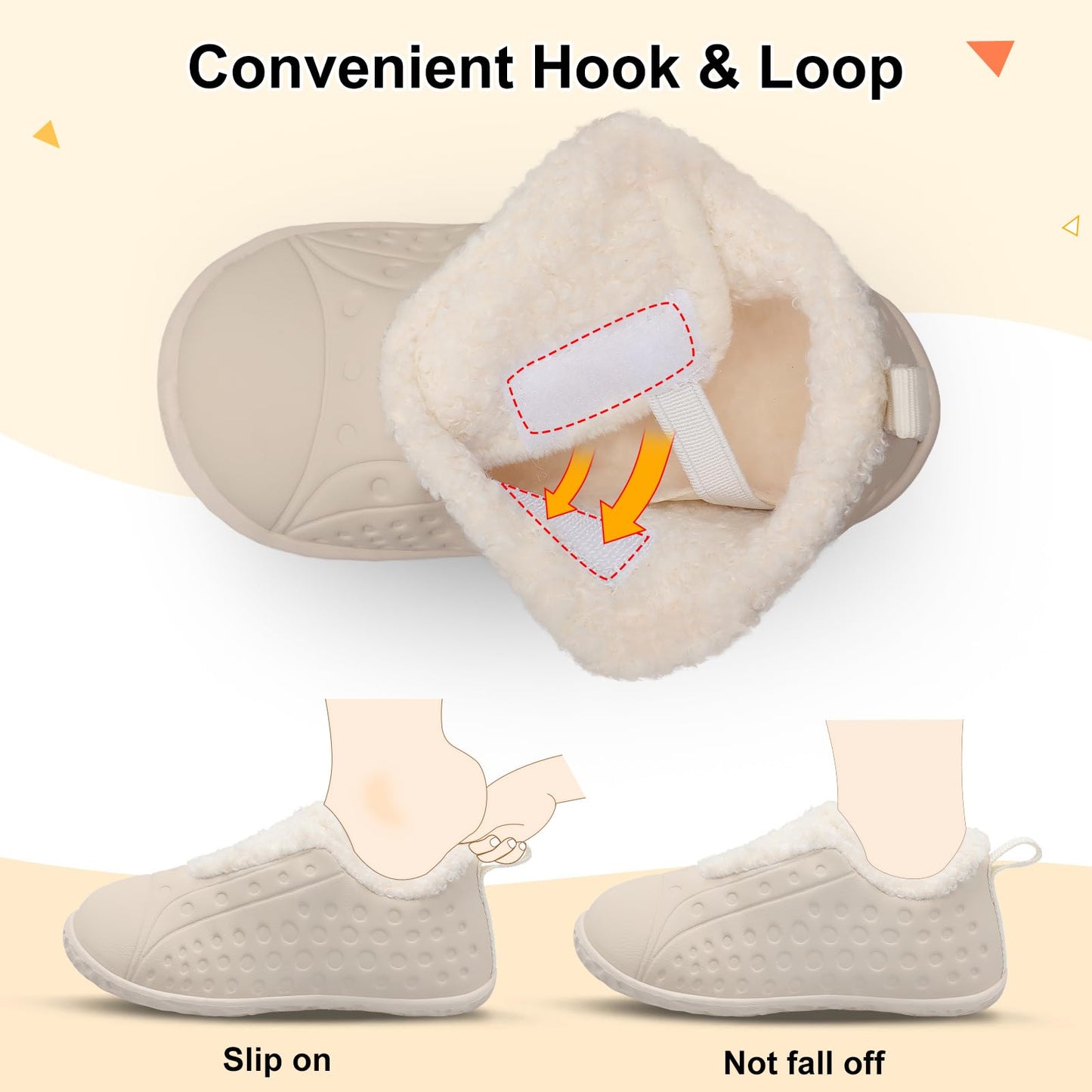 Baby/Toddler Slippers with Waterproof Uppers EVA Soles