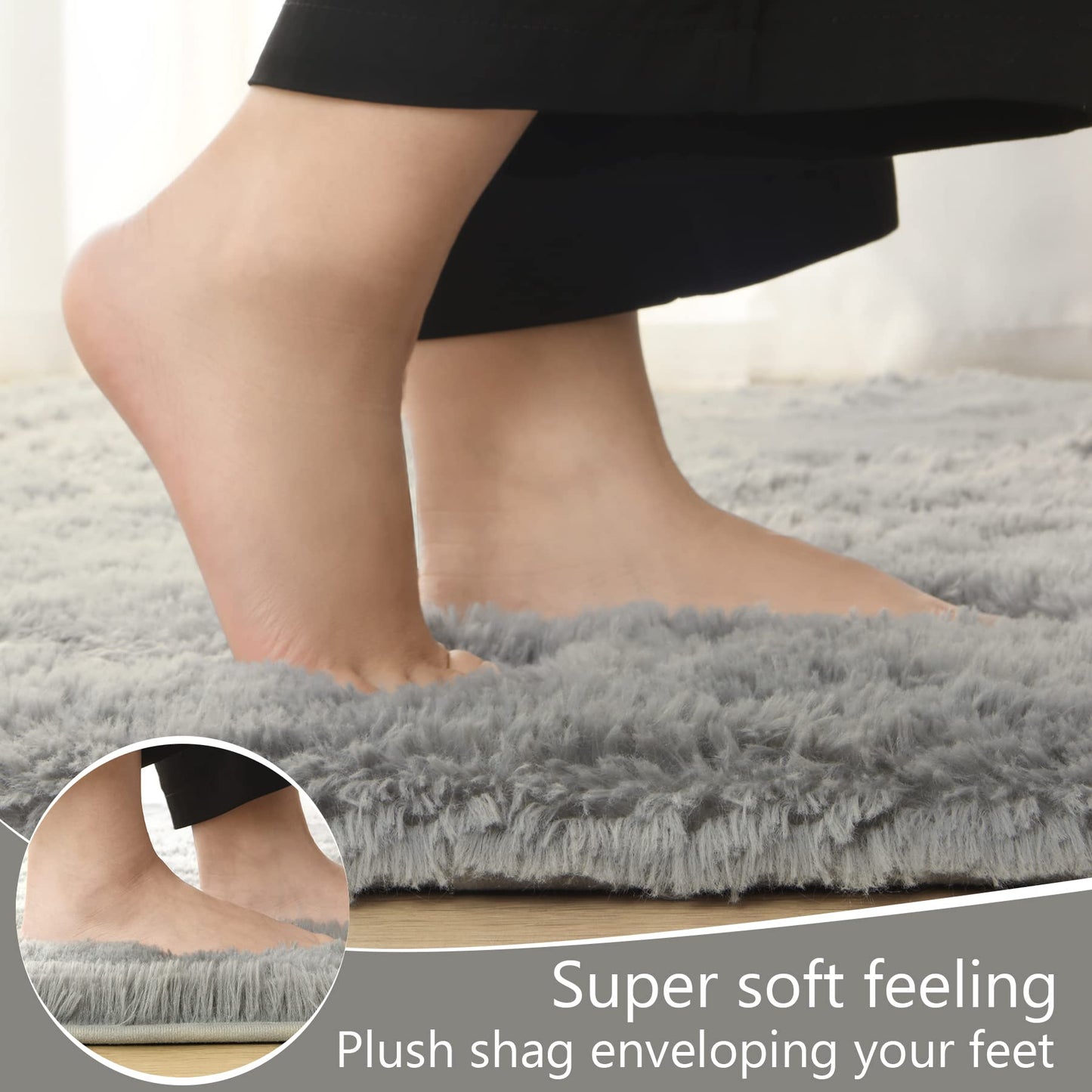 Fluffy Living Room Area Rug