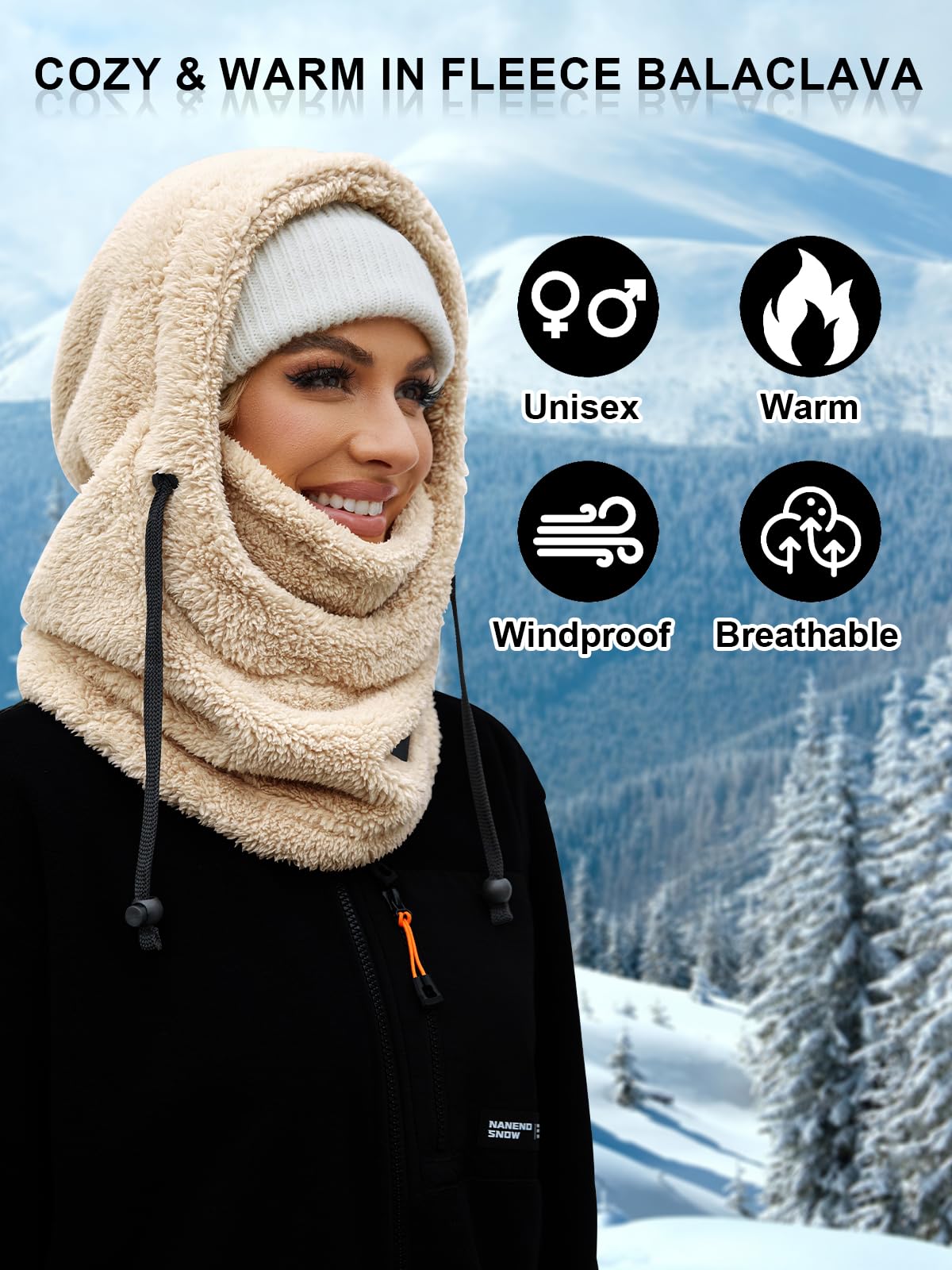 Unisex Fleece Balaclava Ski Mask