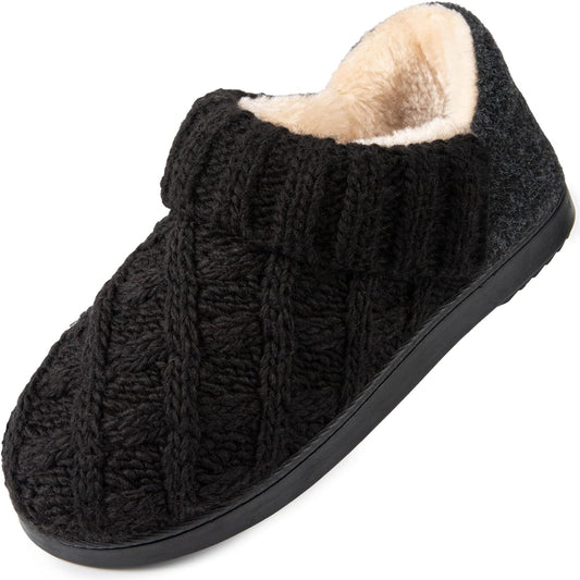 *LongBay Women’s Warm Bootie Slippers Winter Memory Foam House Shoes for Indoor Outdoor
