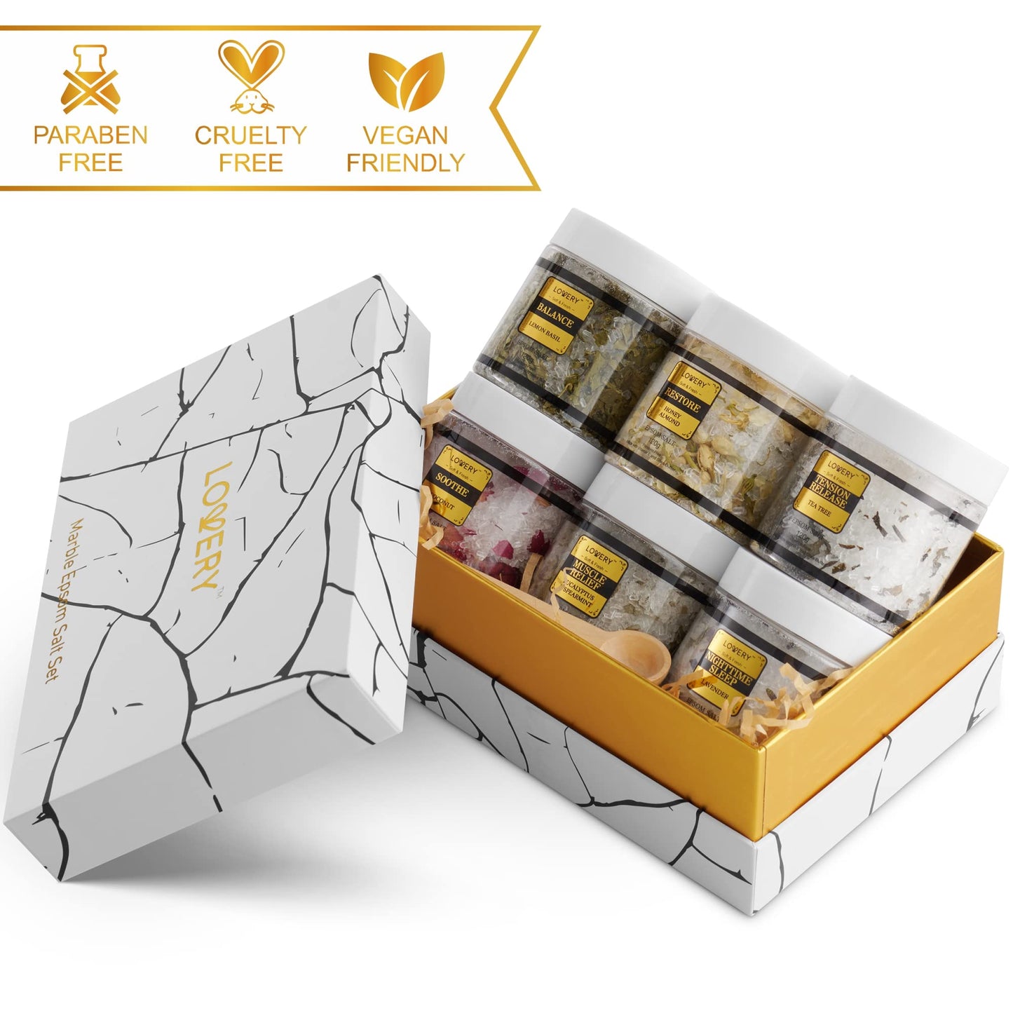 Epsom Bath Salts Gift Set, 6 Pack