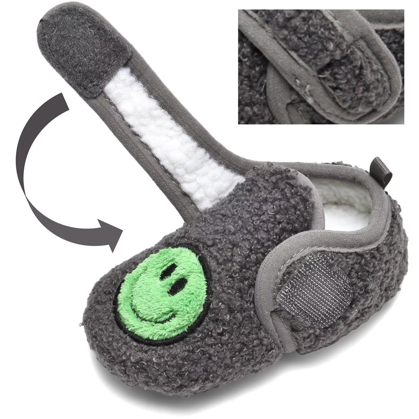 Toddler's Smiley Face Non-Slip Slippers