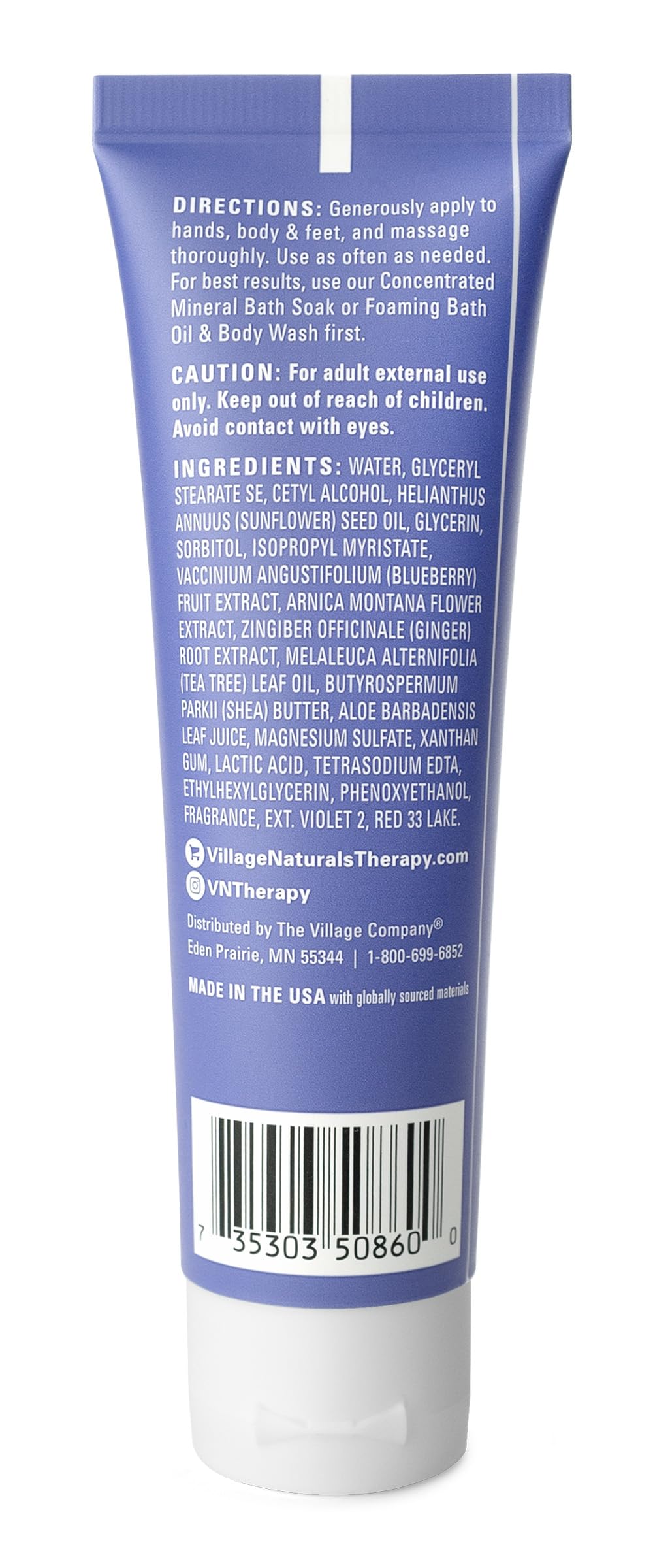 Village Naturals Therapy, Shea Butter Hand & Body Lotion, Blueberry Citrus Scent