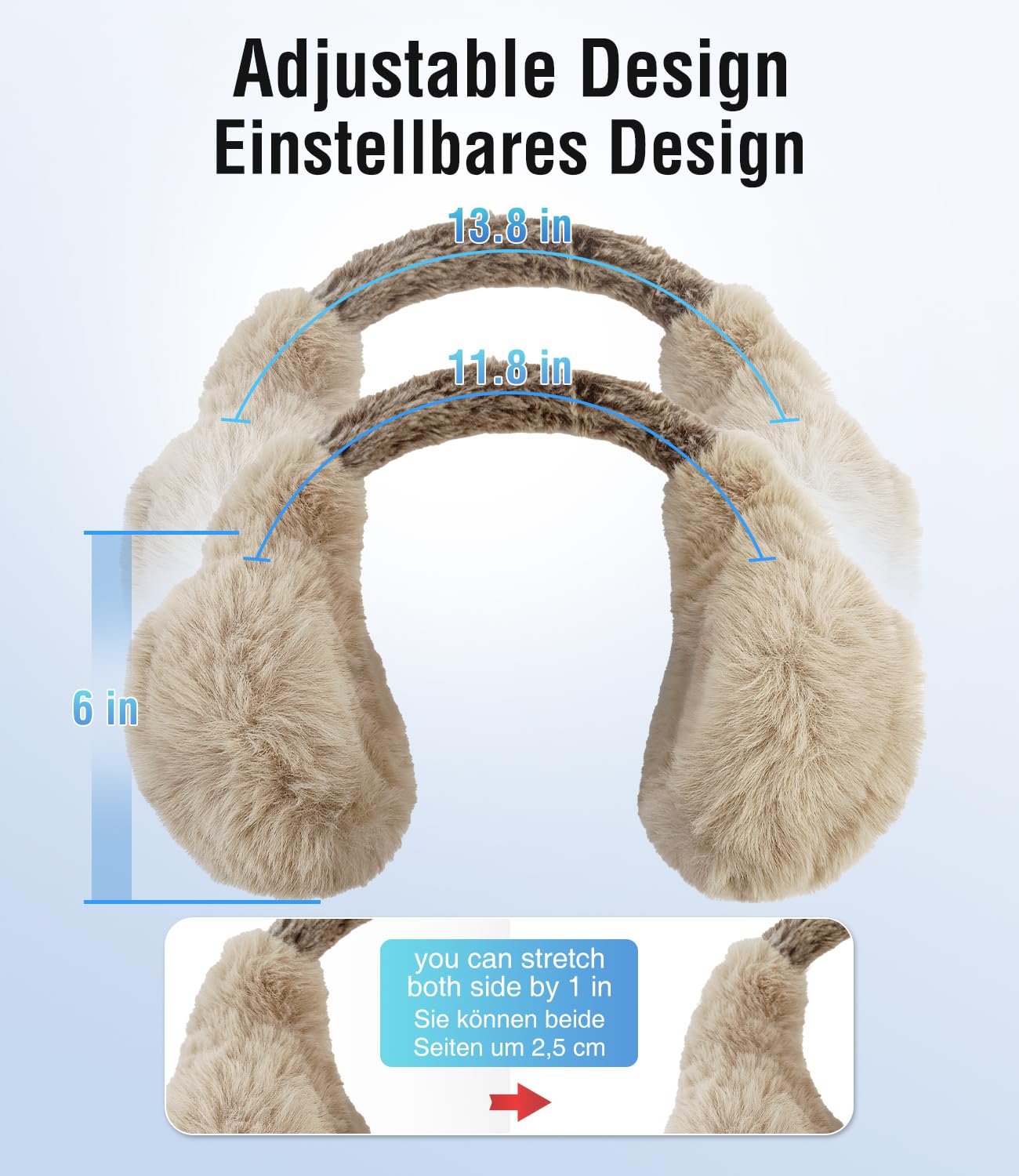 *Telepepe Heated Earmuffs for Men and Women, Cordless Ear Warmers for Winter Hiking, Running, 2 Heating Modes, 2000mAh(Brown)