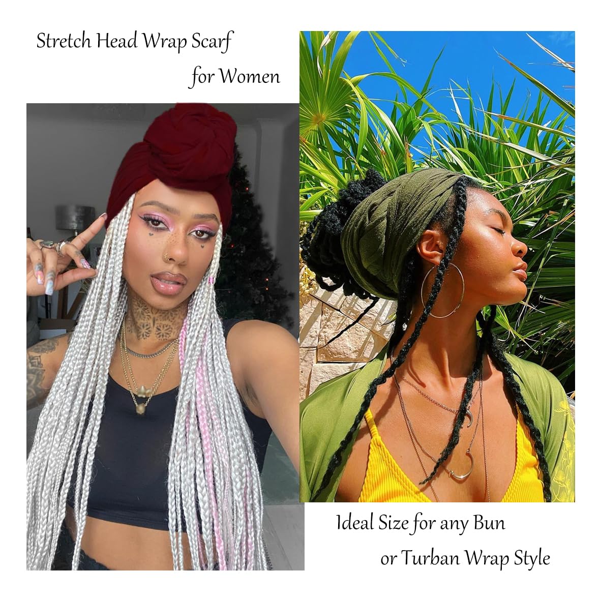 Stretch Knit Head Wrap - 4 Pack
