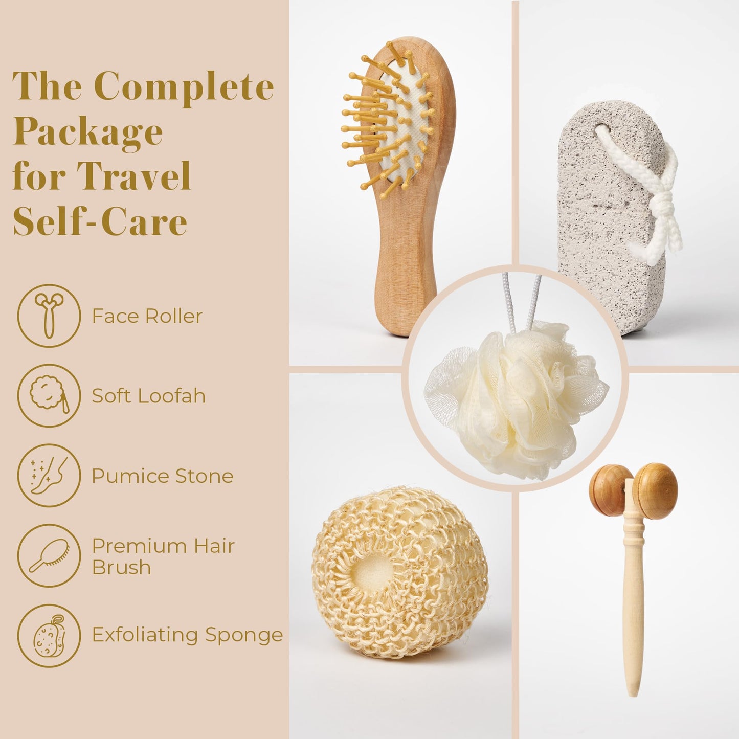 Body and Face Care Travel Set - 6 Piece Set