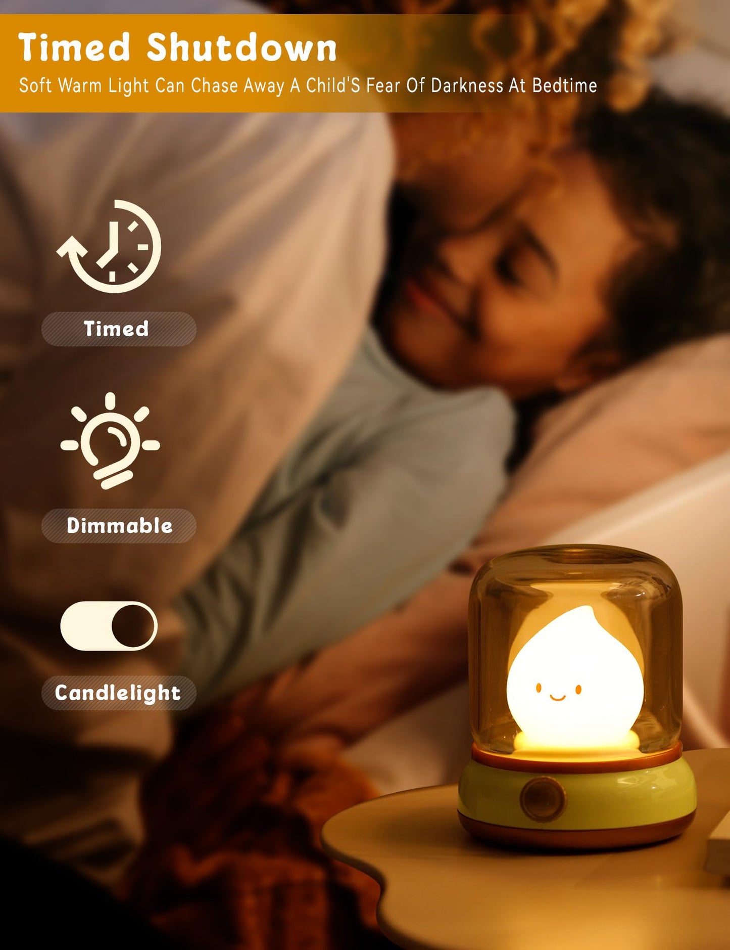 Cute Chibi Flame Night Lamp