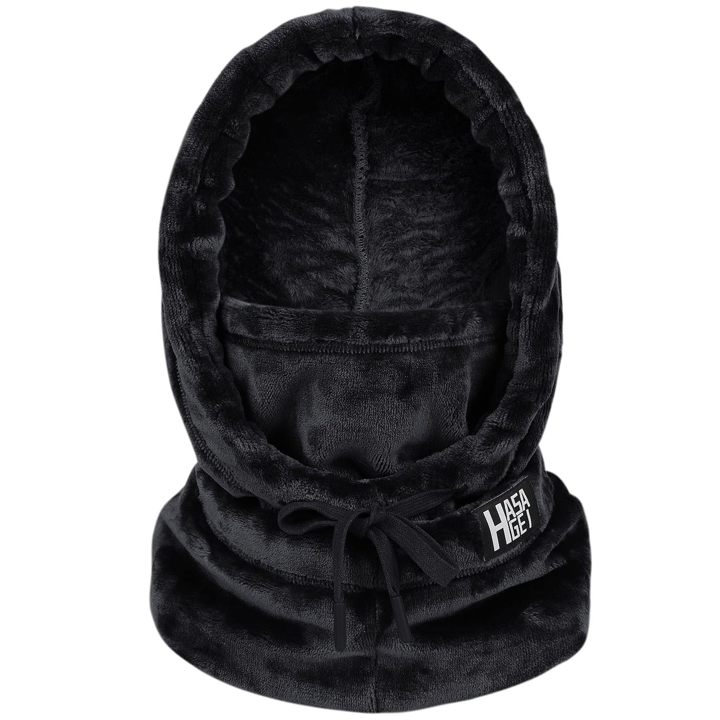 *HASAGEI Ski Mask for Women Balaclava Women Men Windproof Thermal Hood Winter Neck Warmer with Plush Black