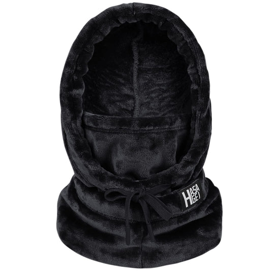 *HASAGEI Ski Mask for Women Balaclava Women Men Windproof Thermal Hood Winter Neck Warmer with Plush Black