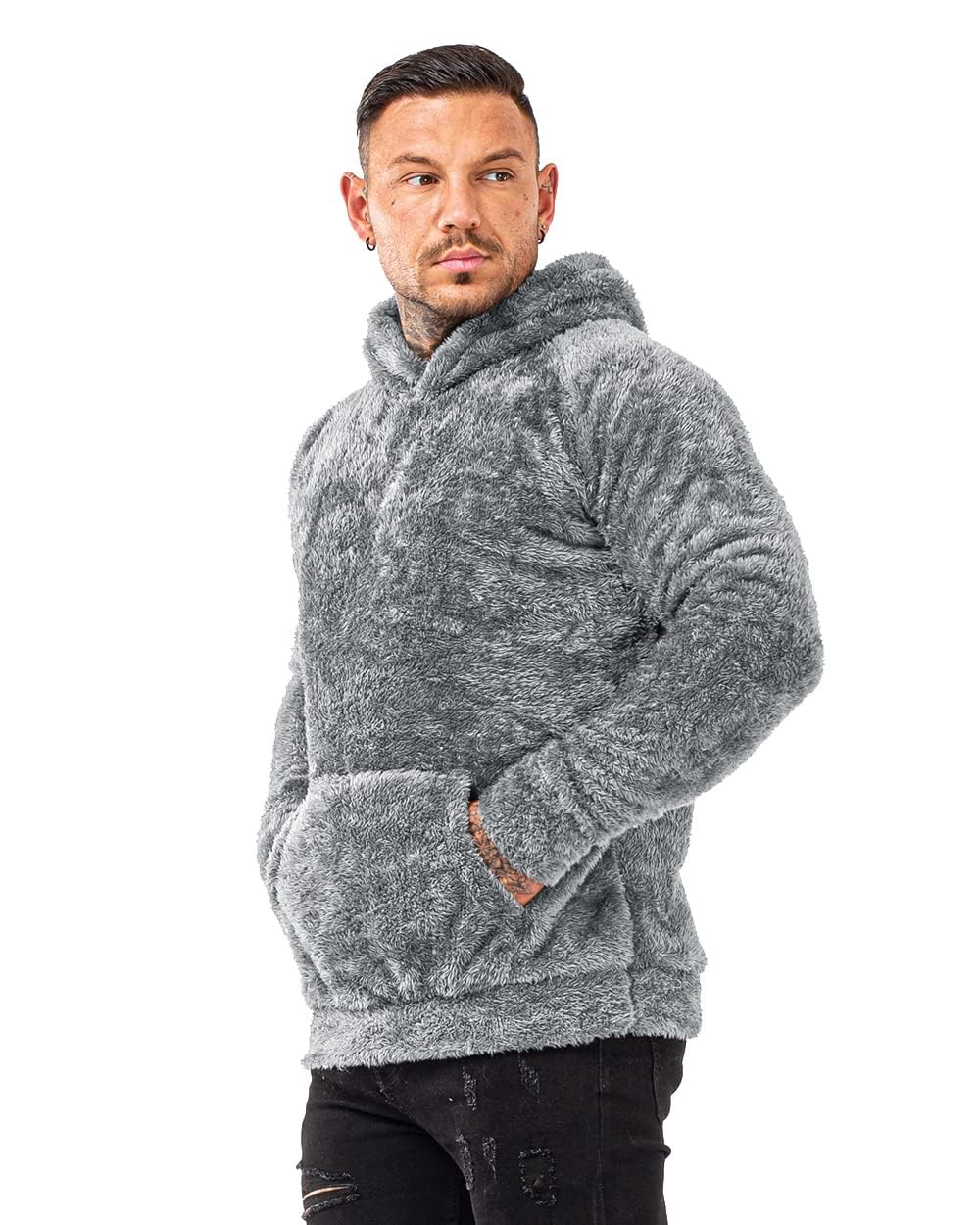 Men's Fuzzy Sherpa Pullover Hoodie