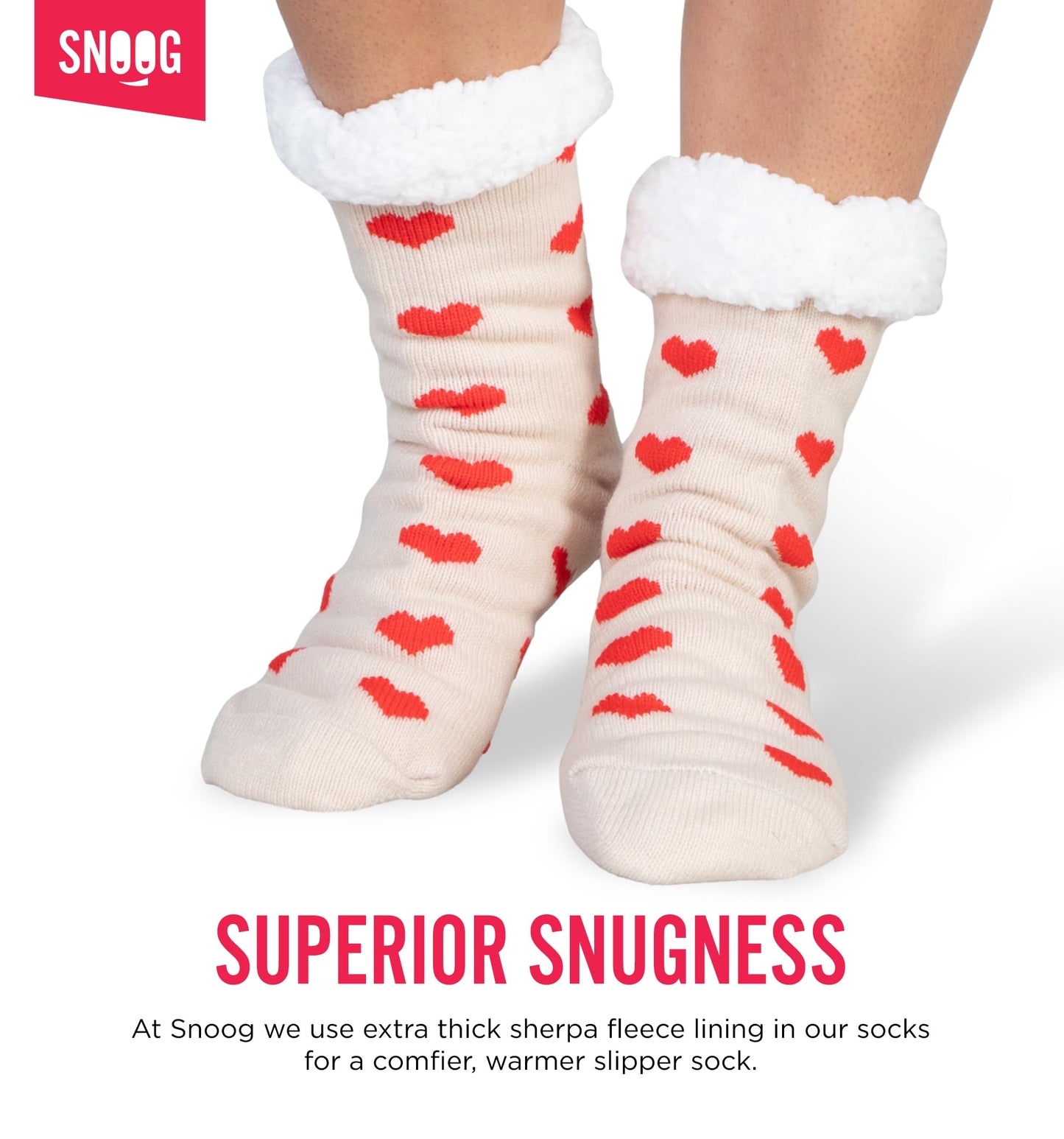 Women's Thick Fleece Lined Heart Socks
