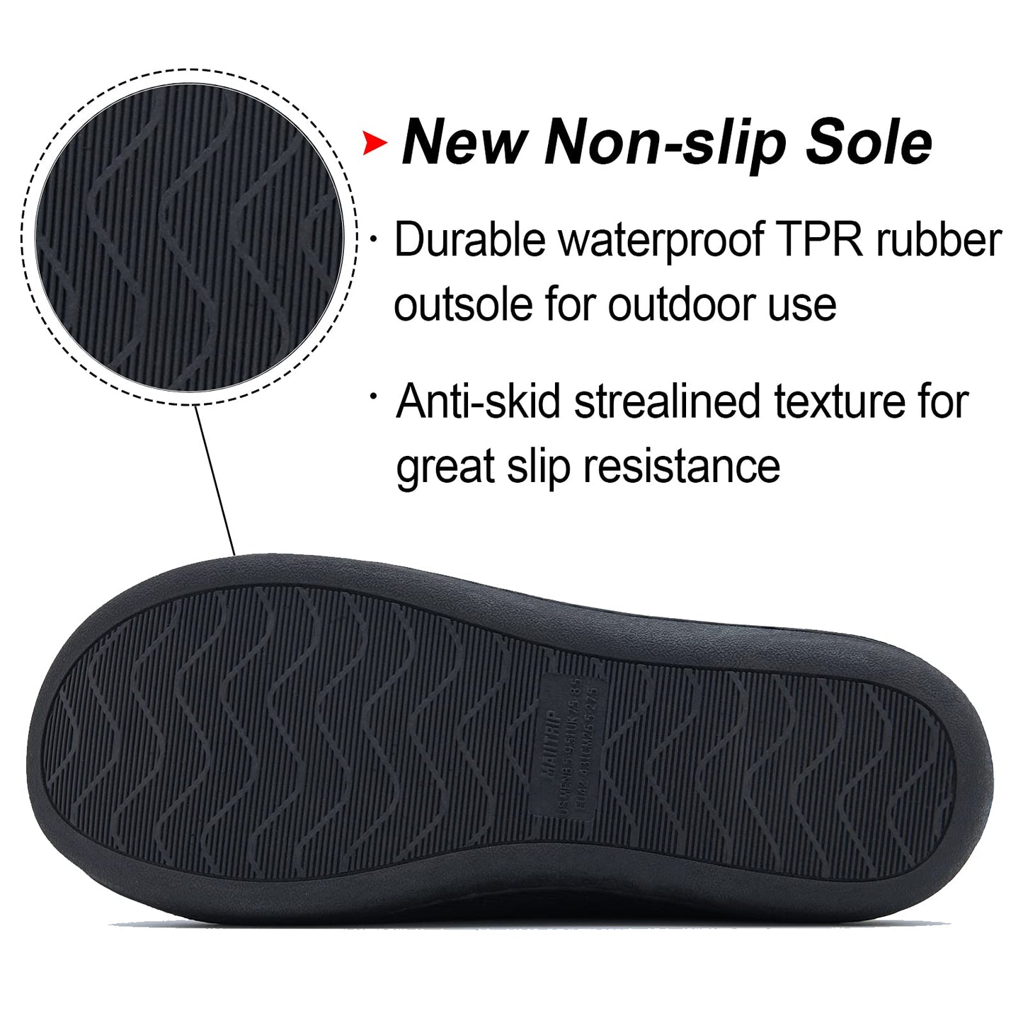 Men's Streamline Red House Slippers with Memory Foam