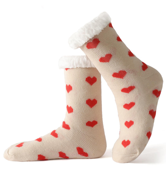 Women's Thick Fleece Lined Heart Socks
