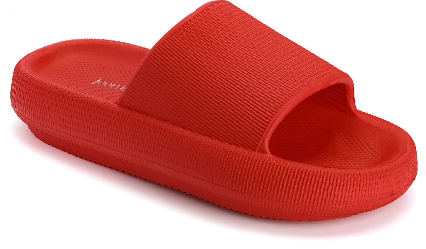 Unisex Red Pillow Slides Slippers