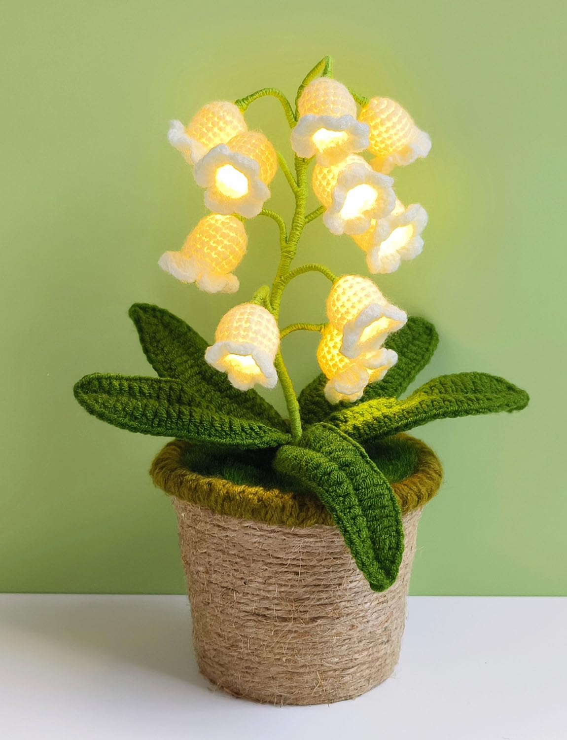 Crochet Lily of The Valley Table Lamp