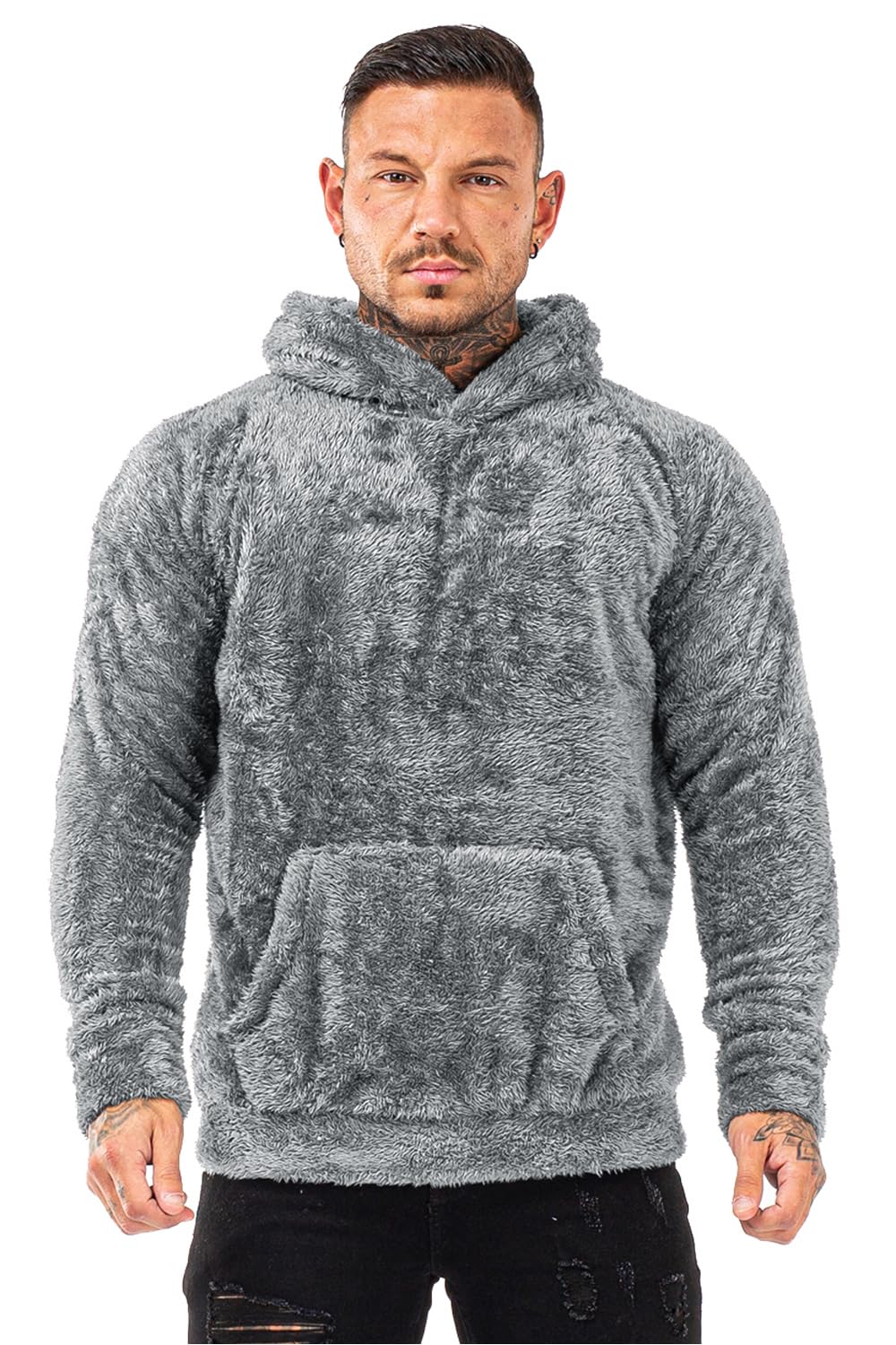 Men's Fuzzy Sherpa Pullover Hoodie