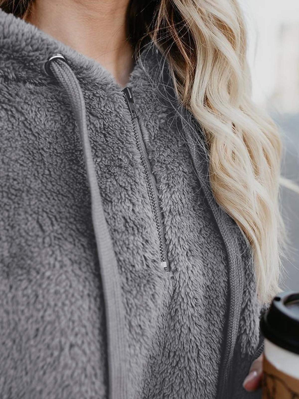 Women's Fuzzy Fleece Pullover Hoodie