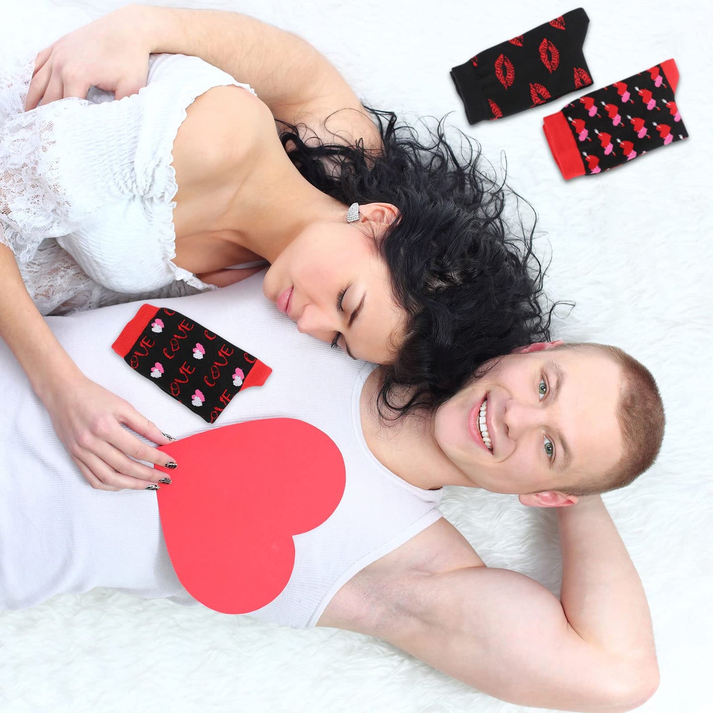 Men's Valentine Socks - 6 Pack
