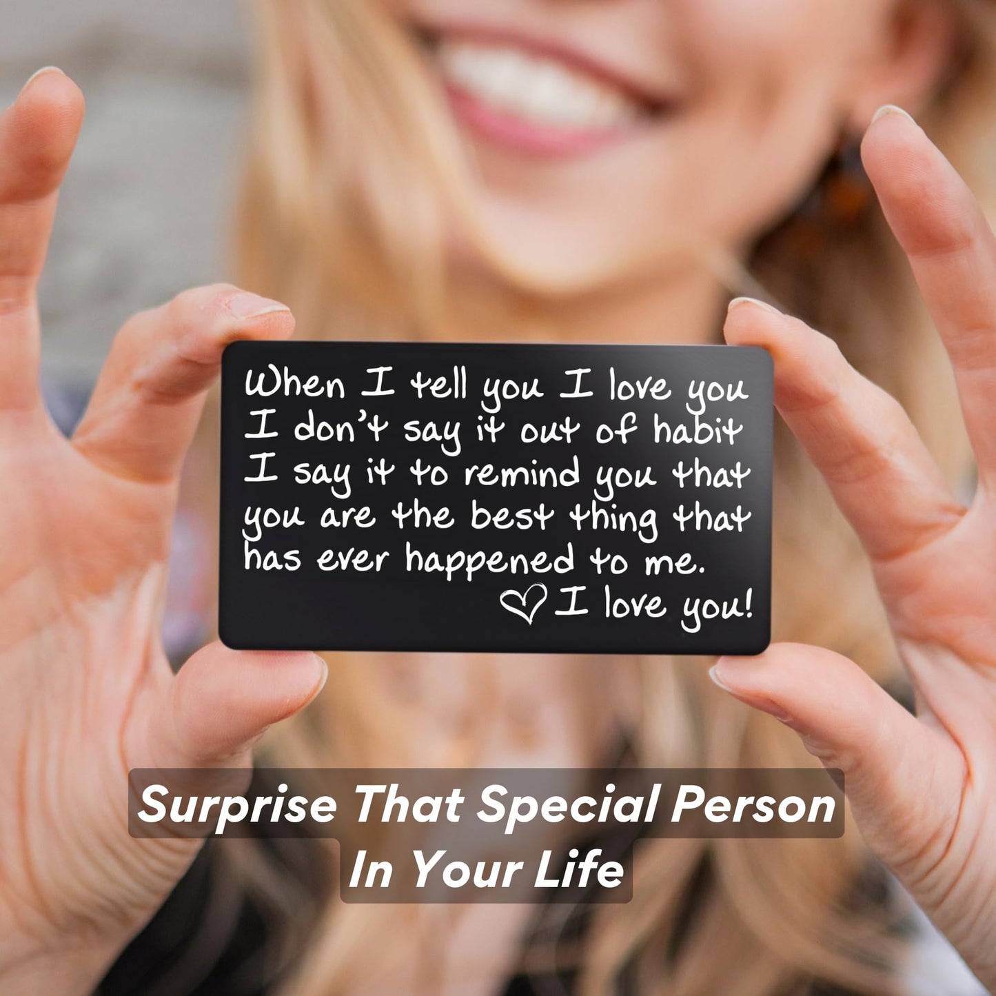 "I Love You" Card for Wallet