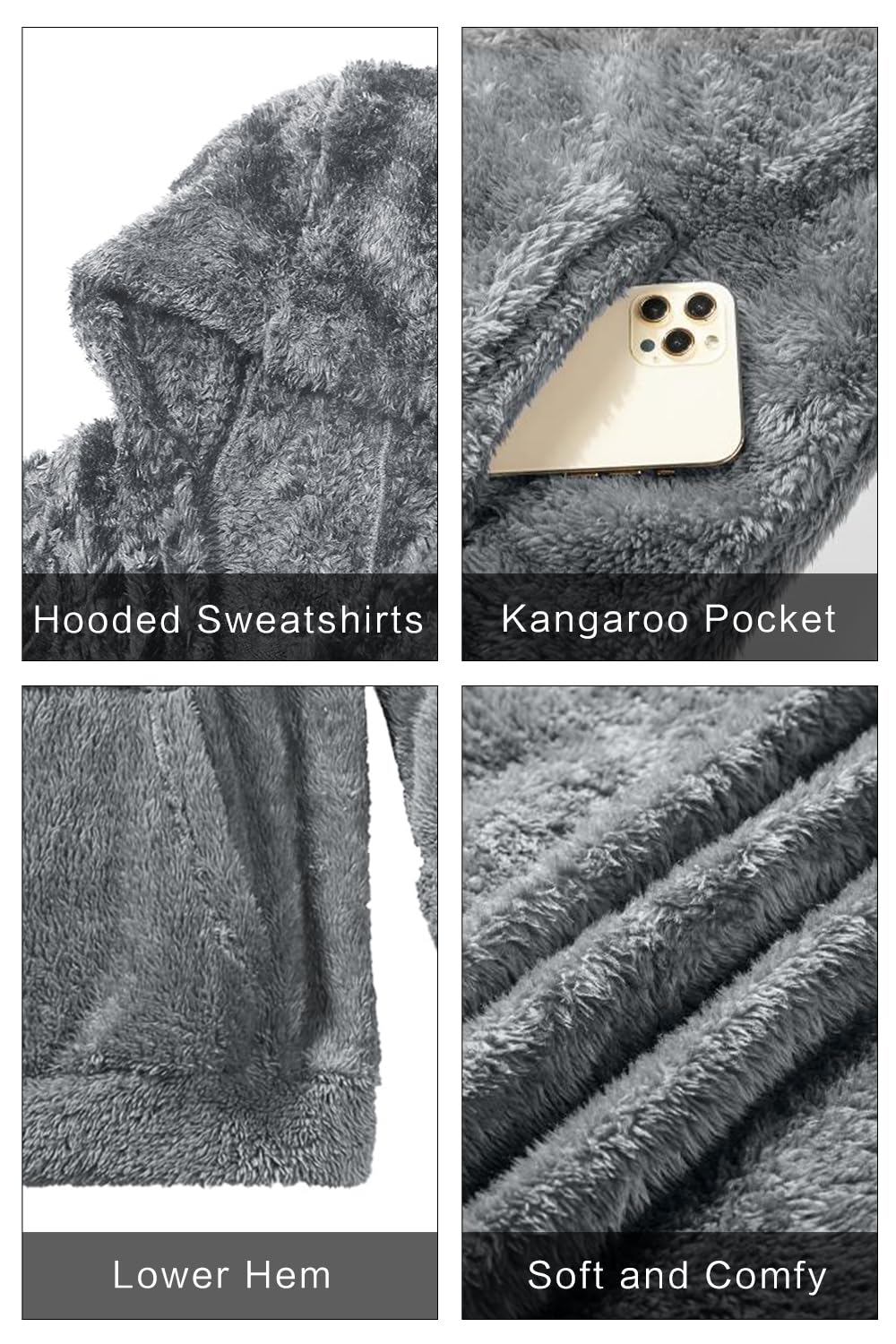 Men's Fuzzy Sherpa Pullover Hoodie