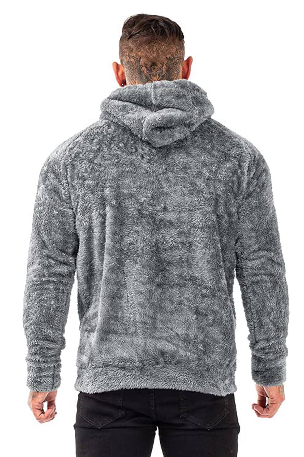 Men's Fuzzy Sherpa Pullover Hoodie