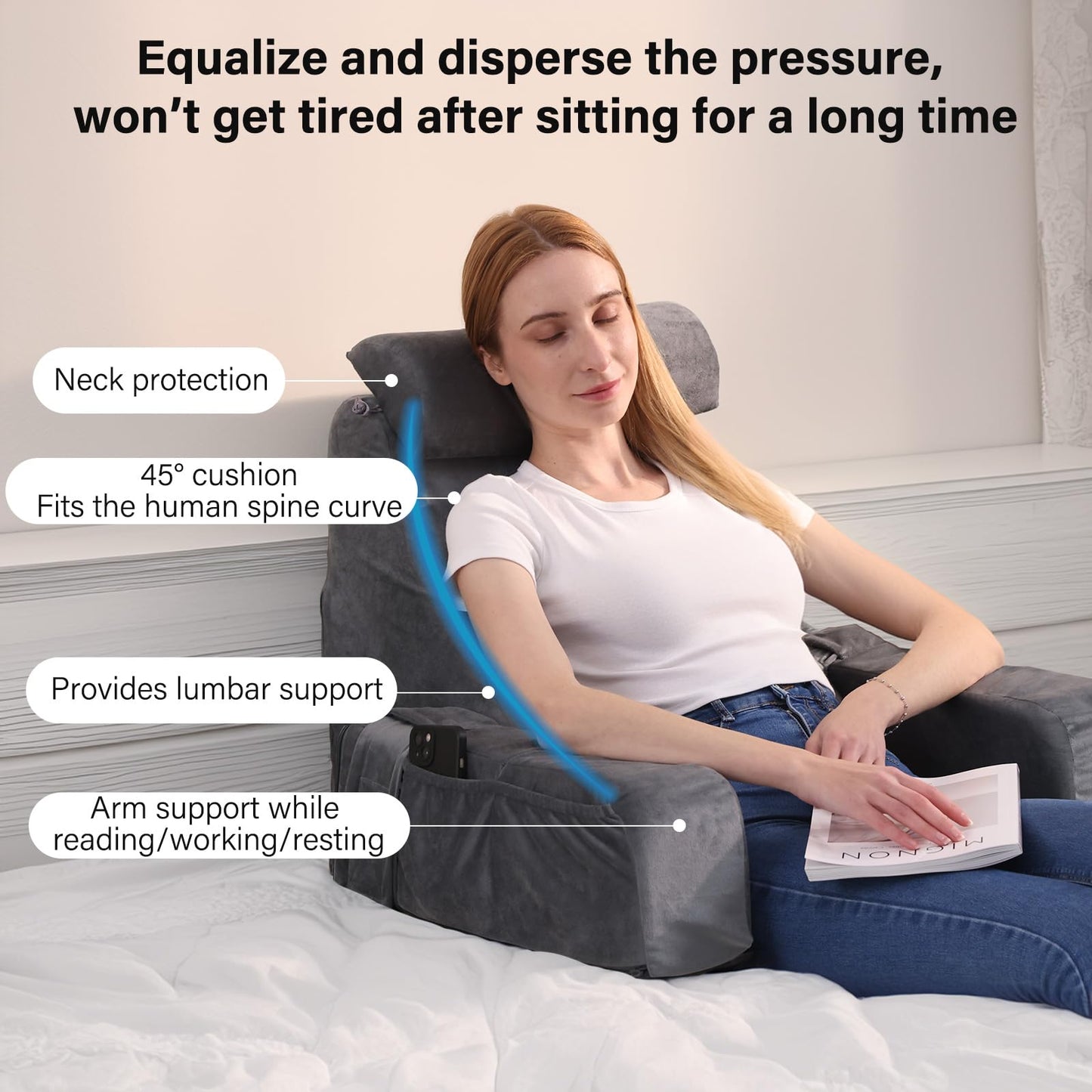 Full Back Support Pillow for Home Leisure