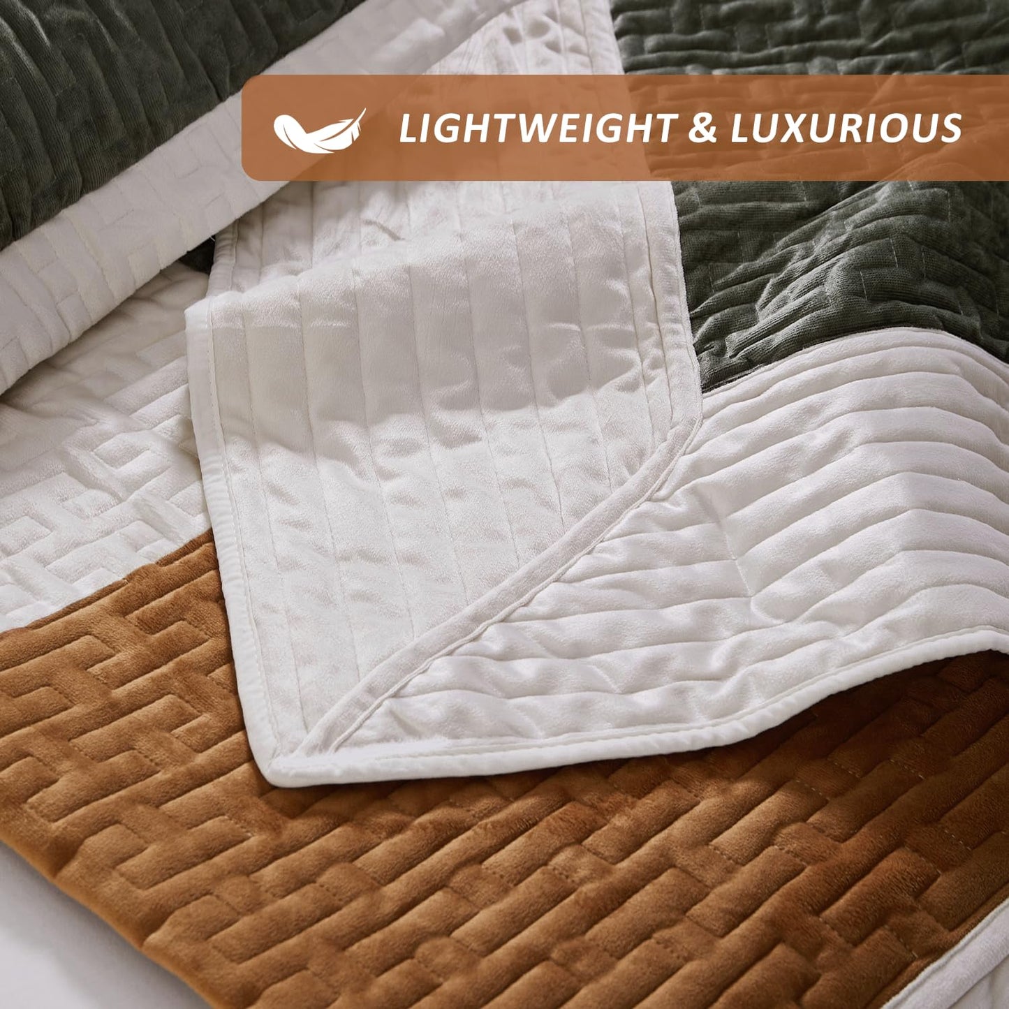 Earth-Tone Patchwork Comforter Set with Matching Pillow Cases
