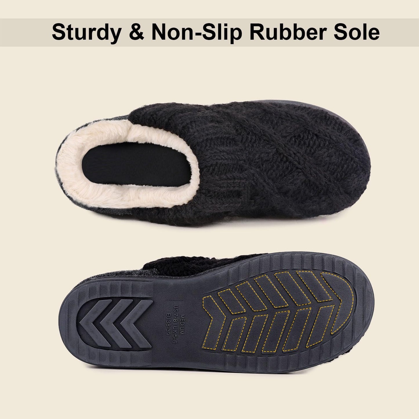 *LongBay Women’s Warm Bootie Slippers Winter Memory Foam House Shoes for Indoor Outdoor
