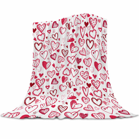 Valentine's Day Hearts Throw Blanket