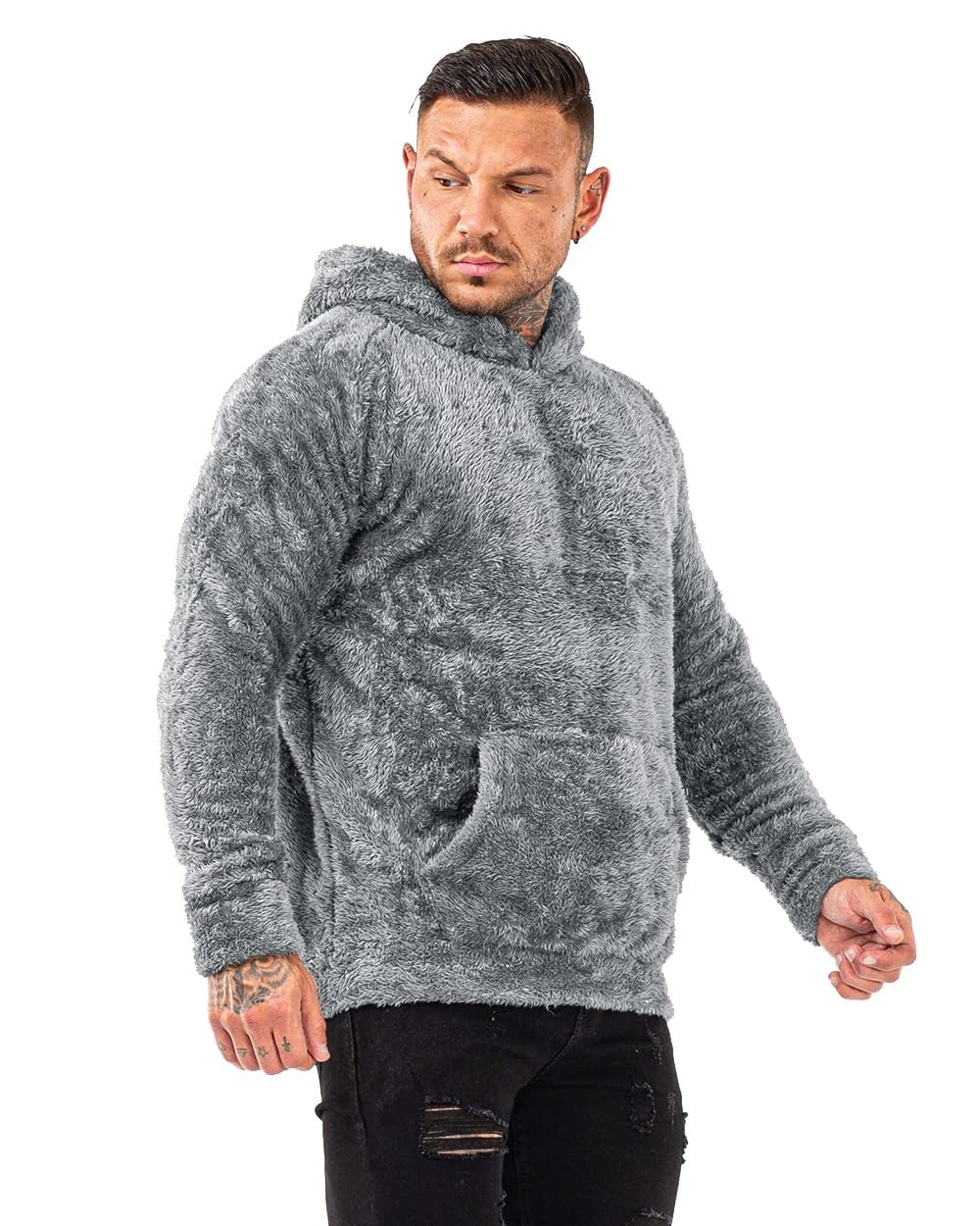 Men's Fuzzy Sherpa Pullover Hoodie