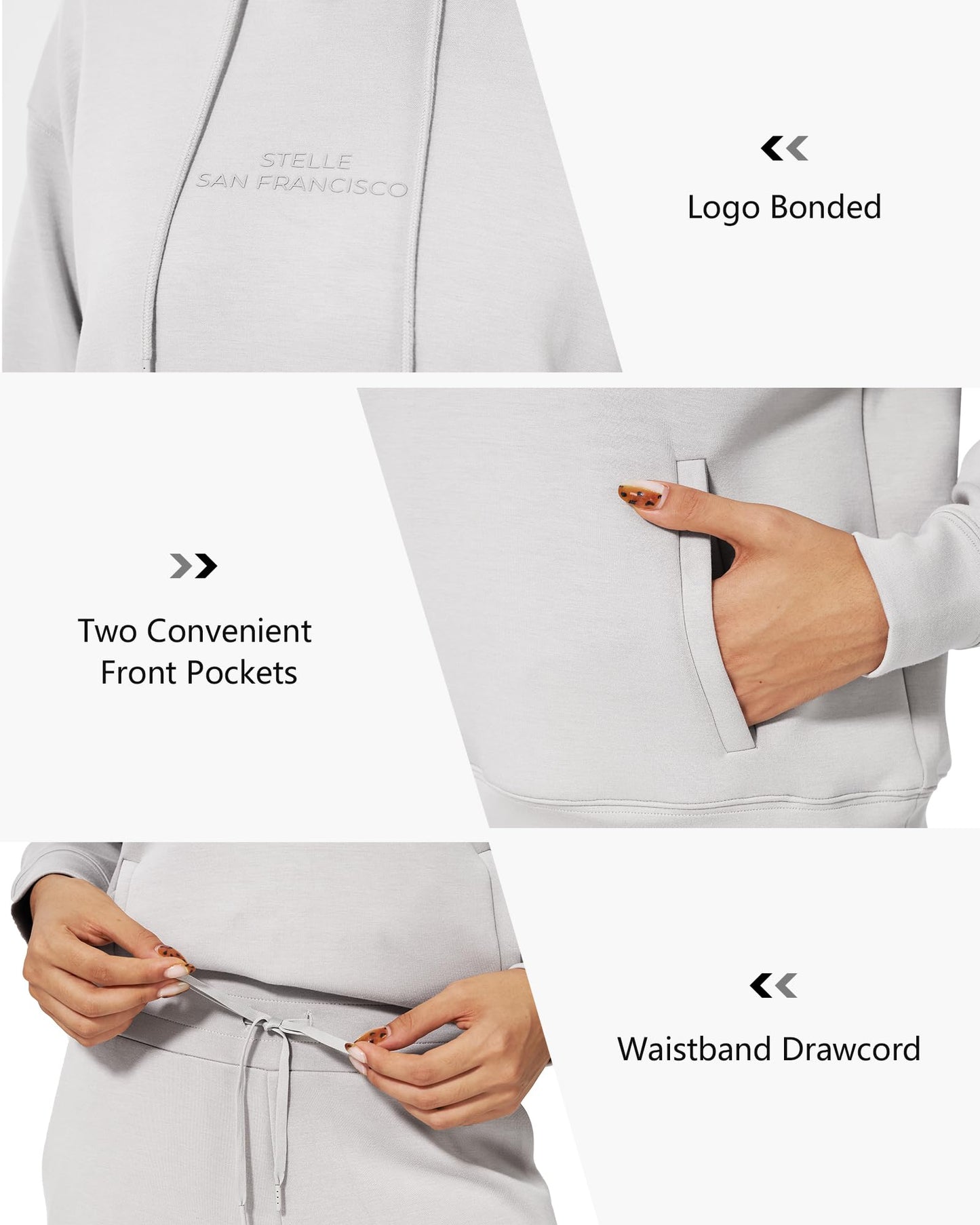 Women's 2-Piece Sweat Pants and Hoodie Set