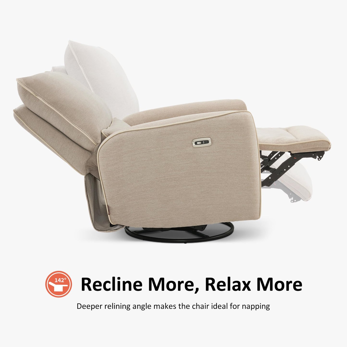 Electric Swivel Glider with USB Charging Ports