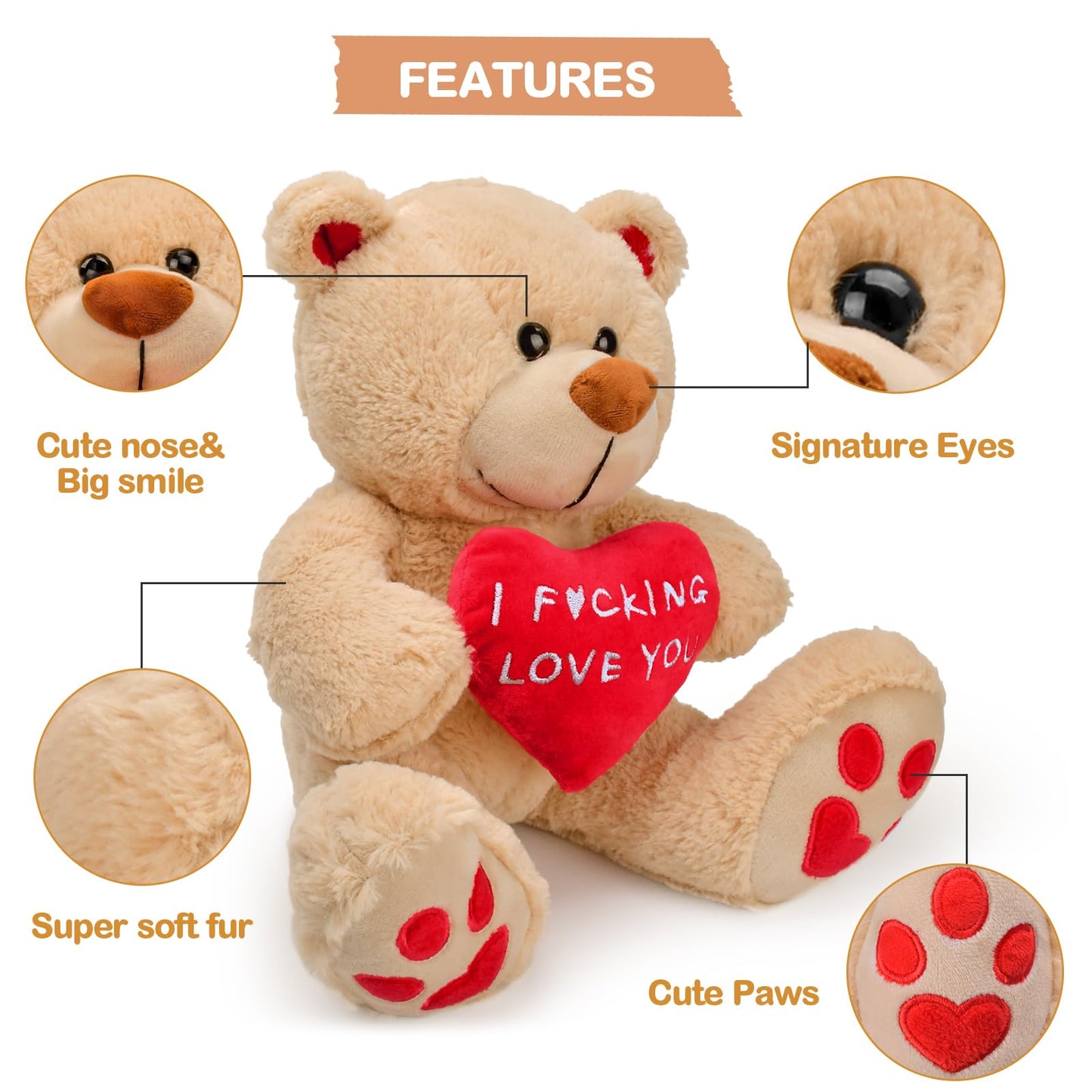 Valentine's Day "I F*cking Love You" Plush Teddy