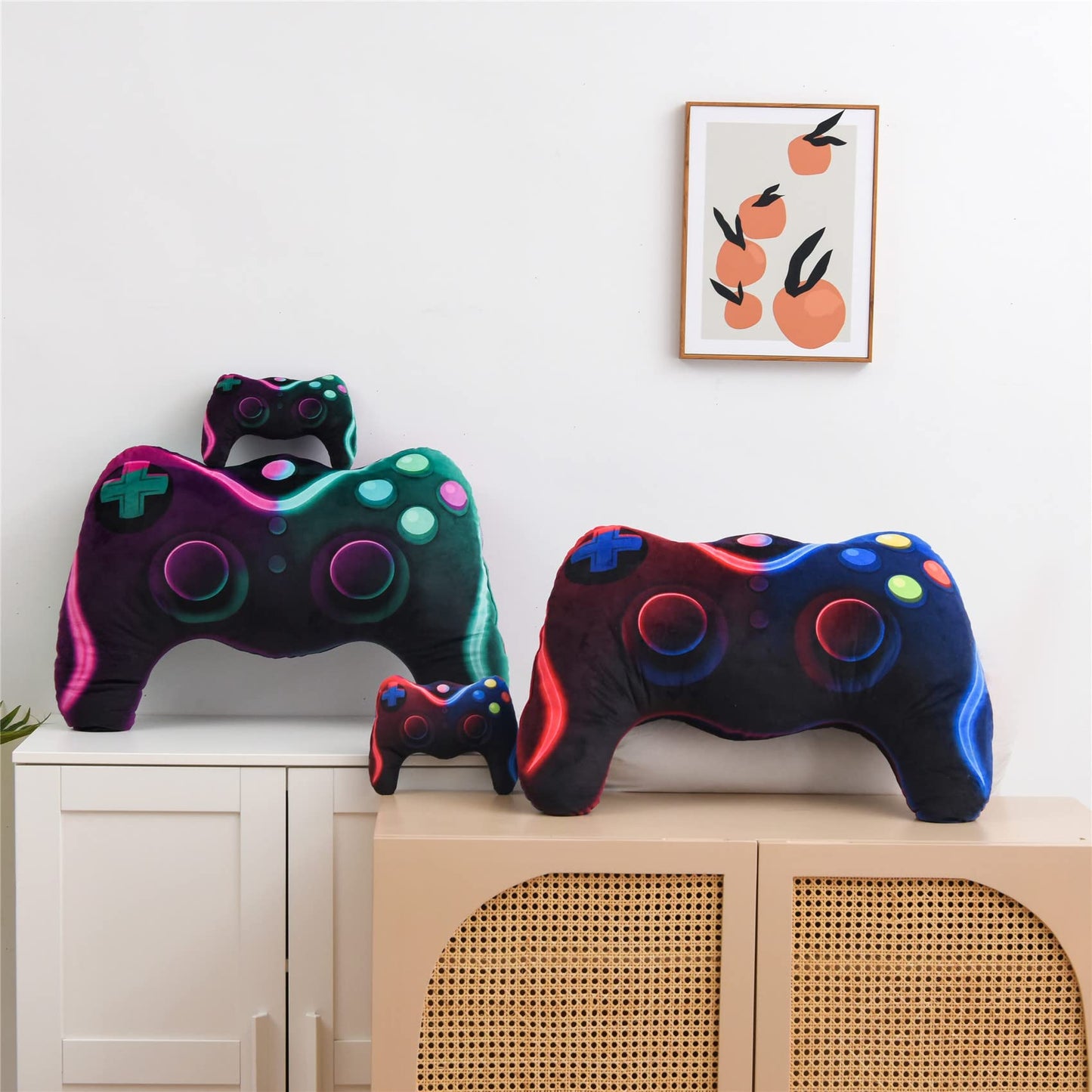 Game Controller Shaped Throw Pillow