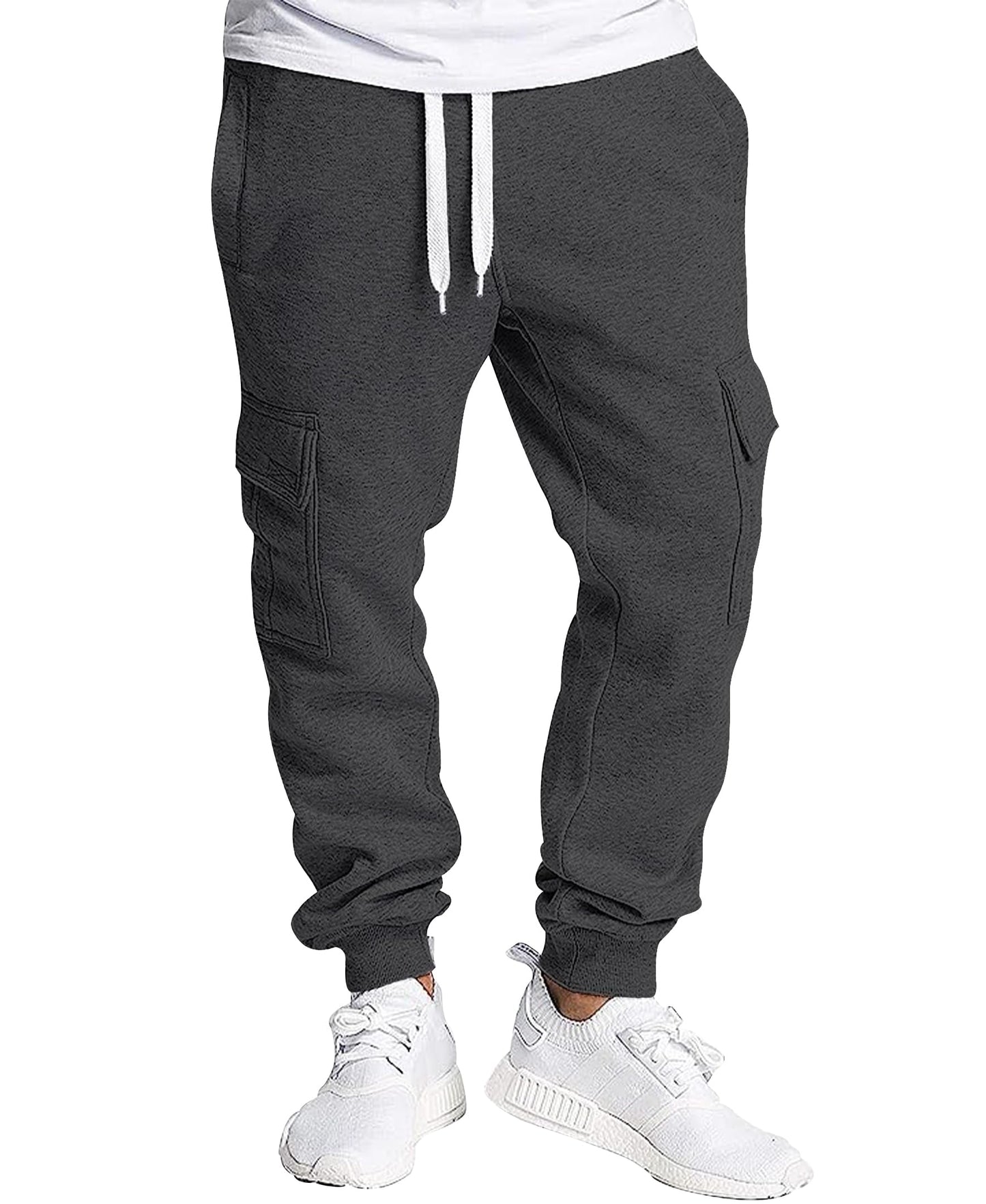 Men's Active Fleece & Tech Woven Cargo Jogger Pants