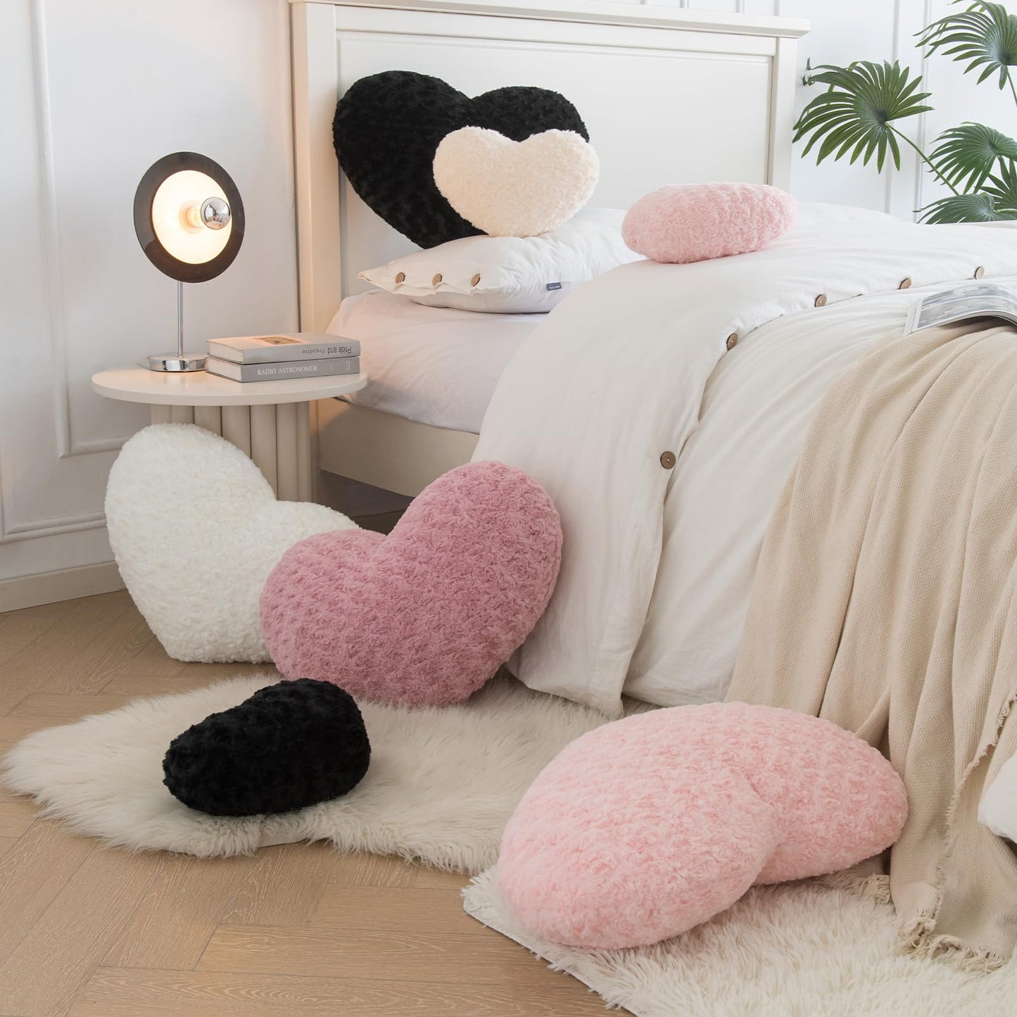 Black Heart Plush Pillow